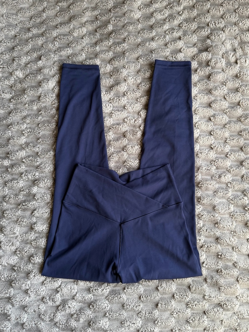 Crossover High Waisted Navy Leggings
